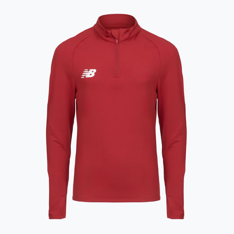 Gyermek labdarúgó pulóver New Balance Training 1/4 Zip kötött bordó NBEJT9035