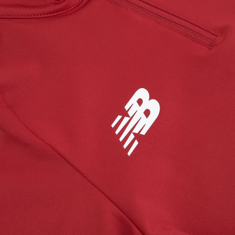 Gyermek labdarúgó pulóver New Balance Training 1/4 Zip kötött bordó NBEJT9035 3