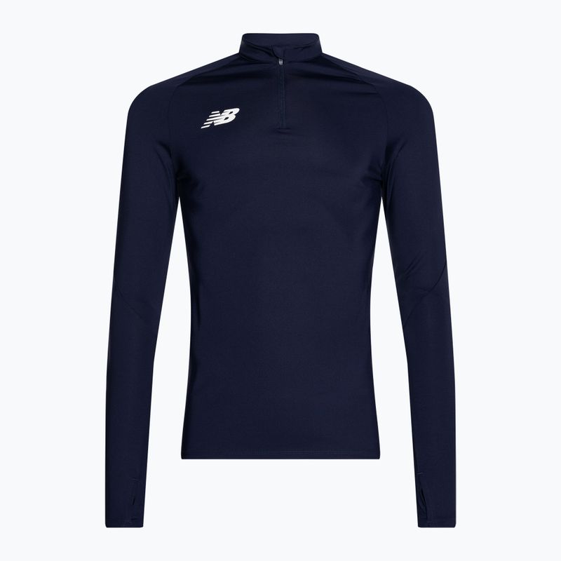 Férfi labdarúgó pulóver New Balance Training 1/4 Zip kötött tengerészkék NBEMT9035