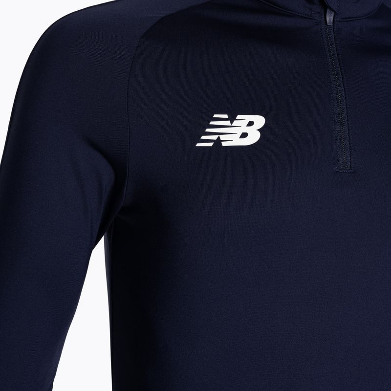 Férfi labdarúgó pulóver New Balance Training 1/4 Zip kötött tengerészkék NBEMT9035 3