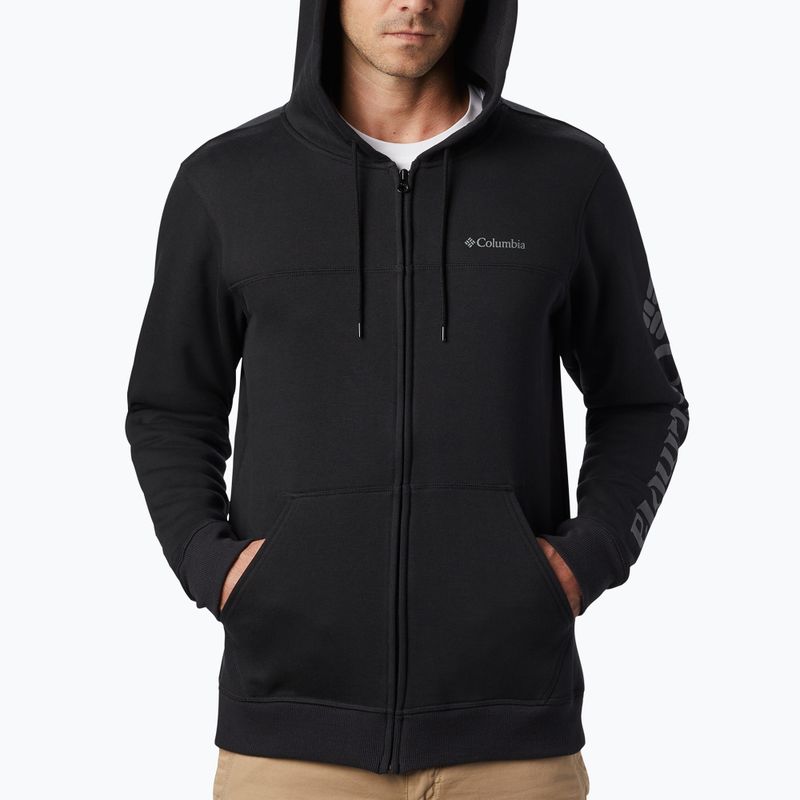 Férfi Columbia Logo Fleece Full Zip fleece pulóver fekete 1889164010