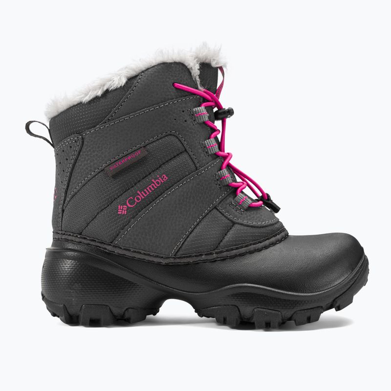 Columbia Rope Tow III WP Girl gyermek hócipő sötétszürke/hő rózsaszínű 2
