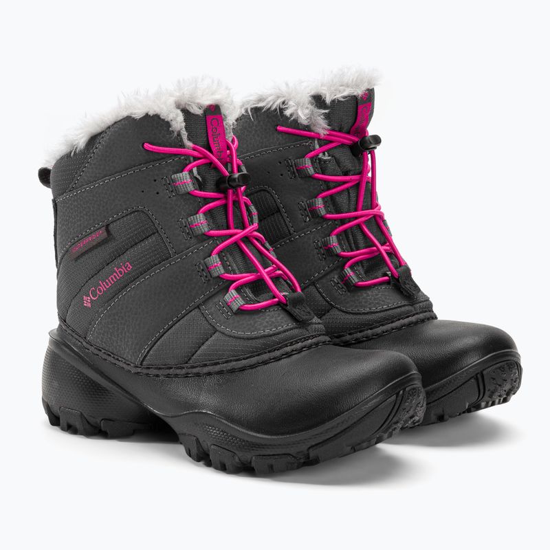 Columbia Rope Tow III WP Girl gyermek hócipő sötétszürke/hő rózsaszínű 4