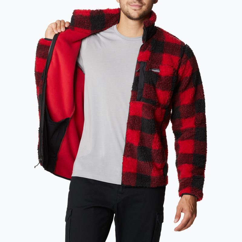 Columbia férfi Winter Pass Print Fleece melegítőfelső piros 1866565 4