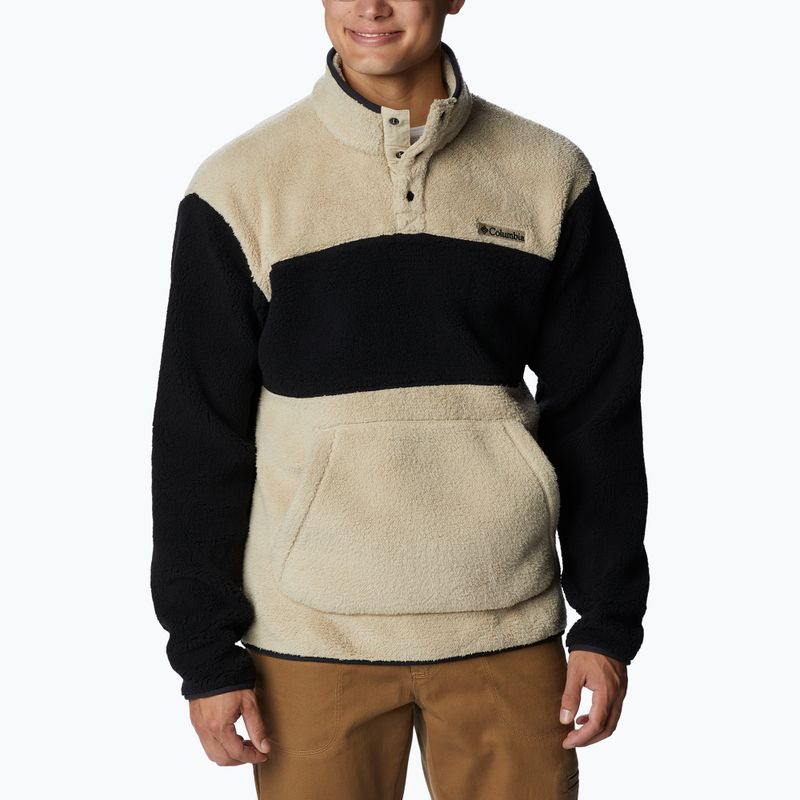 Columbia Rugged Ridge Sherpa 1/2 férfi fleece pulóver bézs és fekete 1952393