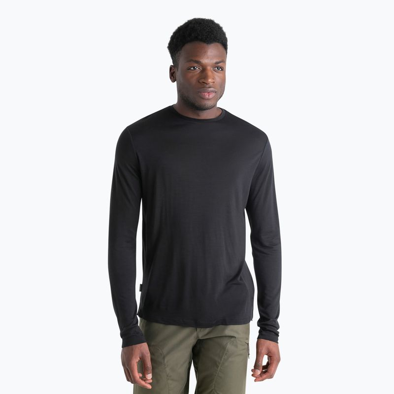 Férfi hosszú ujjú túrafelső icebreaker Merino 125 Cool-Lite Sphere III LS Tee black