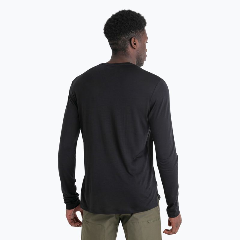Férfi hosszú ujjú túrafelső icebreaker Merino 125 Cool-Lite Sphere III LS Tee black 3