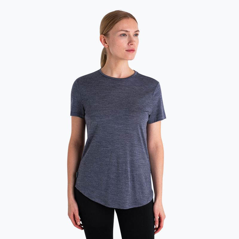 Női túrapóló icebreaker Merino 125 Cool-Lite Sphere III SS Tee midnight navy heather