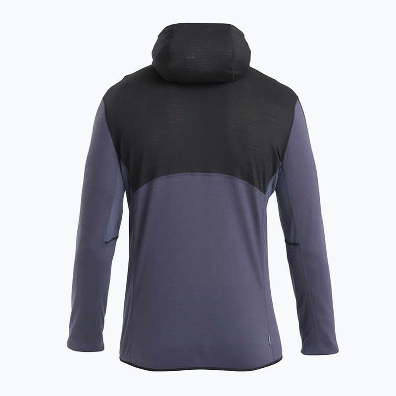 Férfi trekking pulóver icebreaker Merino 200 Realfleece™ Descender black/graphite/cb 7