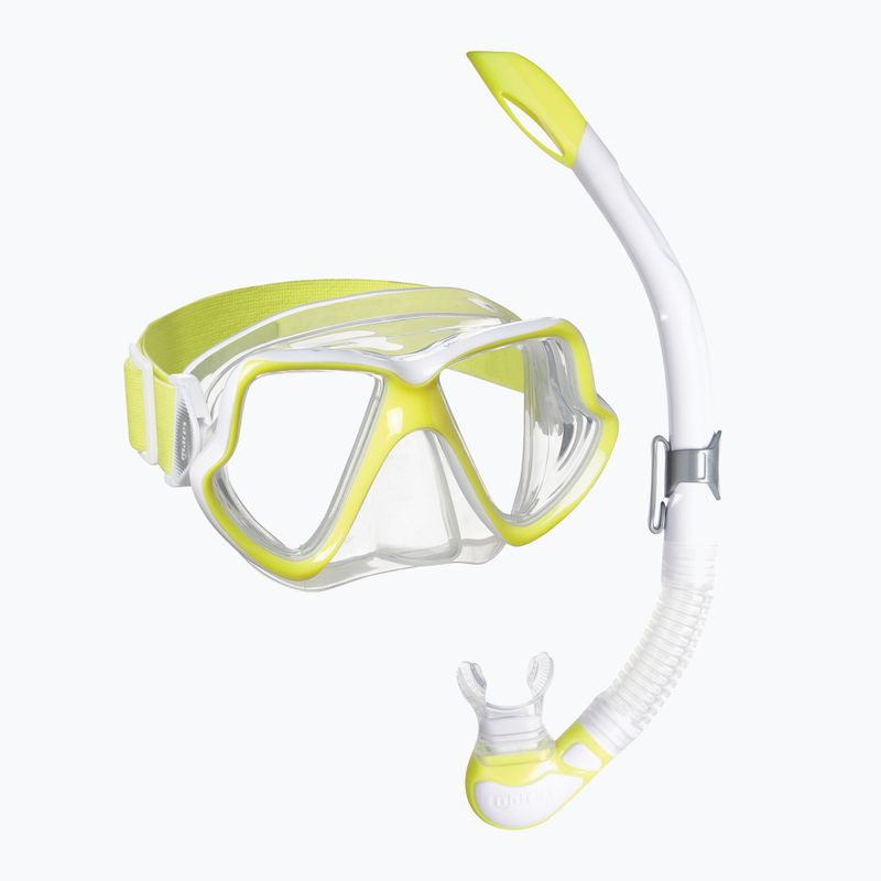 Snorkeling készlet Mares Combo Wahoo Neon yellow/white/clear 411779BB