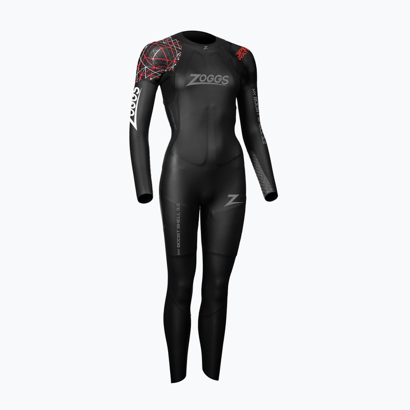 Női úszóhab Zoggs Ow Myboost Shell Fs 3.2 mm fekete/piros
