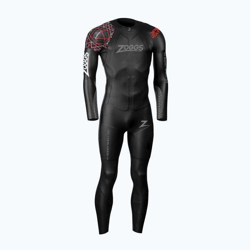 Férfi úszószivacs Zoggs Ow Myboost Shell Fs 3.2 mm fekete/piros