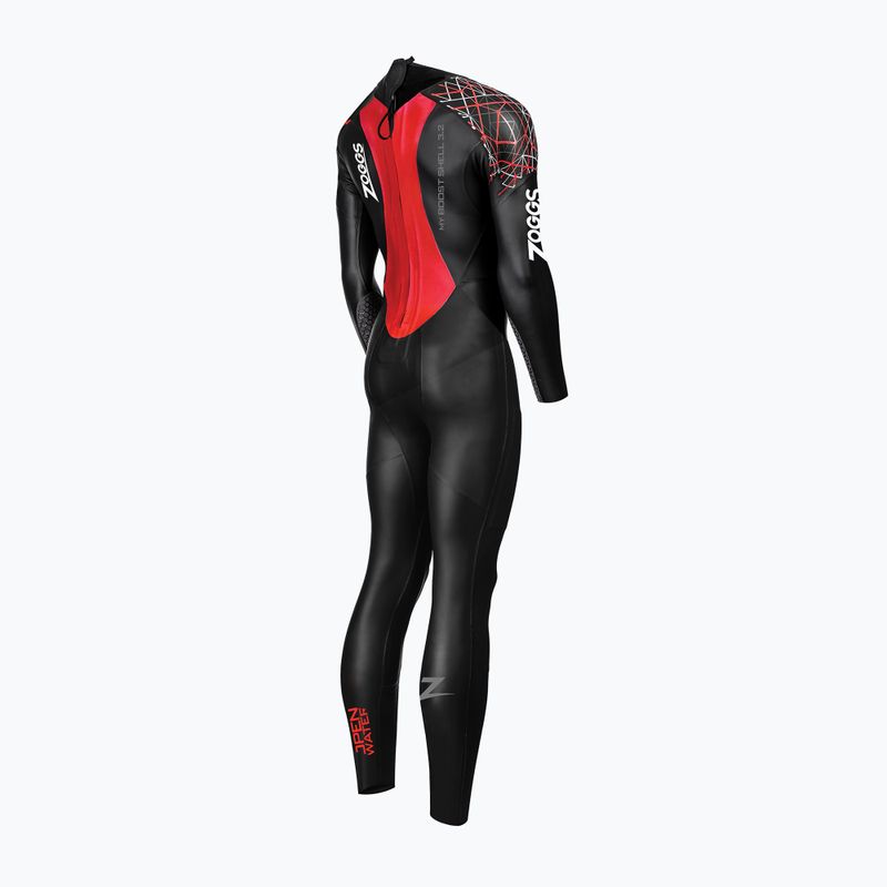 Férfi úszószivacs Zoggs Ow Myboost Shell Fs 3.2 mm fekete/piros 2