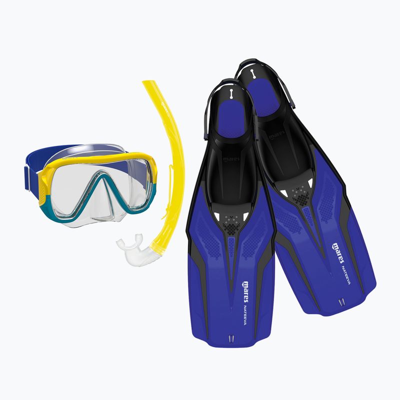 Gyerek snorkeling készlet Mares Nateeva Keewee Junior blue