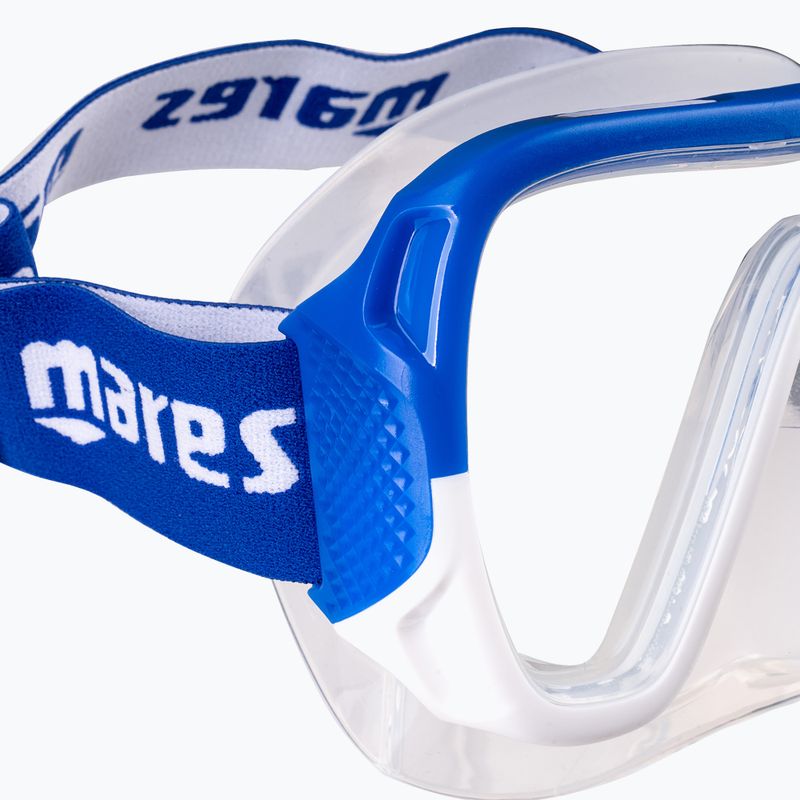 Snorkeling szett Mares Combo Keewee blue/white/clear 4