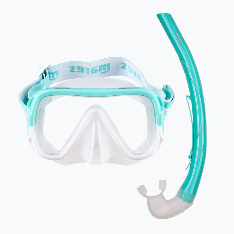 Snorkeling készlet Mares Combo Keewee mint/white/clear