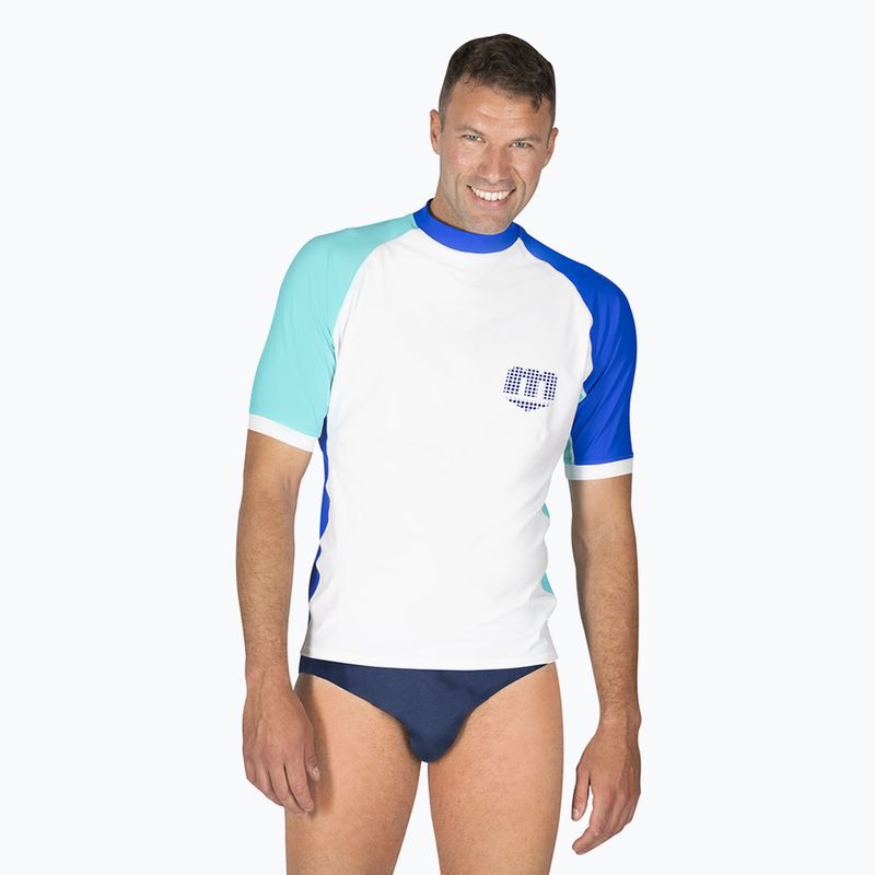 Férfi úszópóló Mares Rashguard Shield white