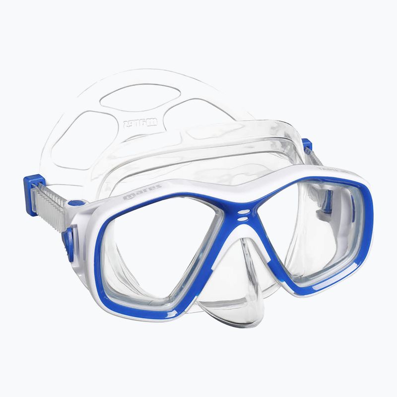 Gyermek snorkel szett Mares Tapu Jr blue/white/clear 2