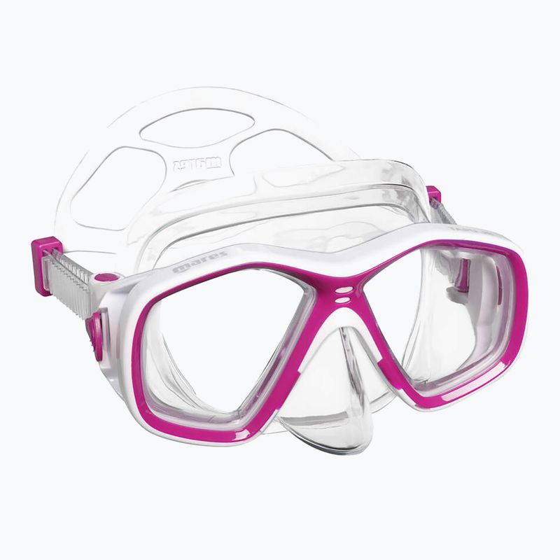 Gyermek snorkel szett Mares Tapu Jr pink/white/clear 2