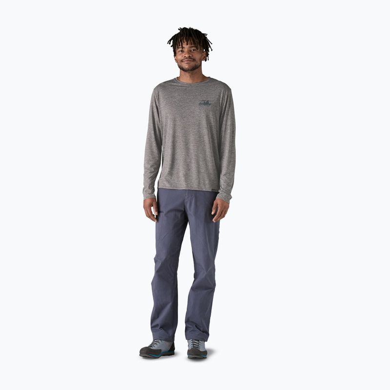 Férfi Patagonia Cap Cool Daily Graphic Shirt 73 skyline/tollszürke hosszú ujjú póló 4