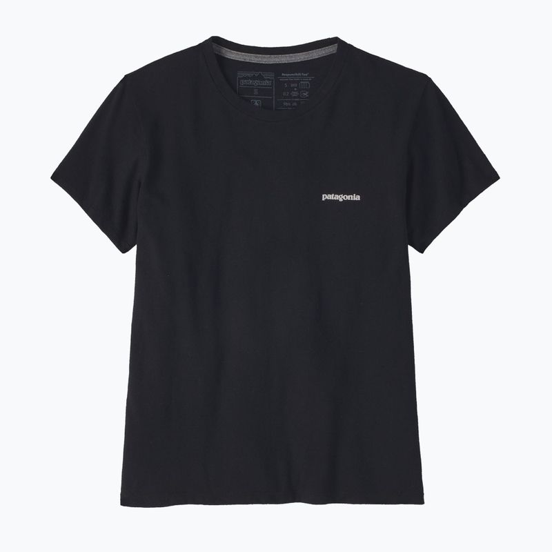 Női Patagonia P-6 Logo felelősségteljes póló fekete 3