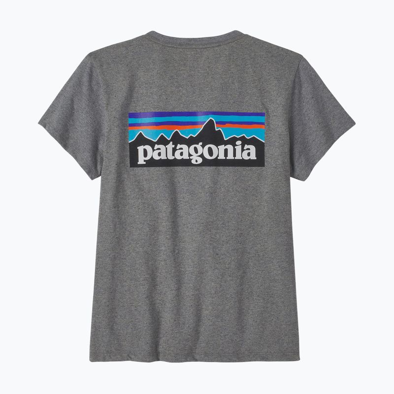 Női Patagonia P-6 Logo Responsibili-Tee gravel heather trekking póló 5