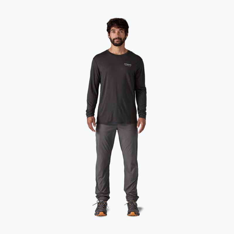 Férfi Patagonia Cap Cool Merino Blend hosszú ujjú grafikus örökség fejléc/fekete 2