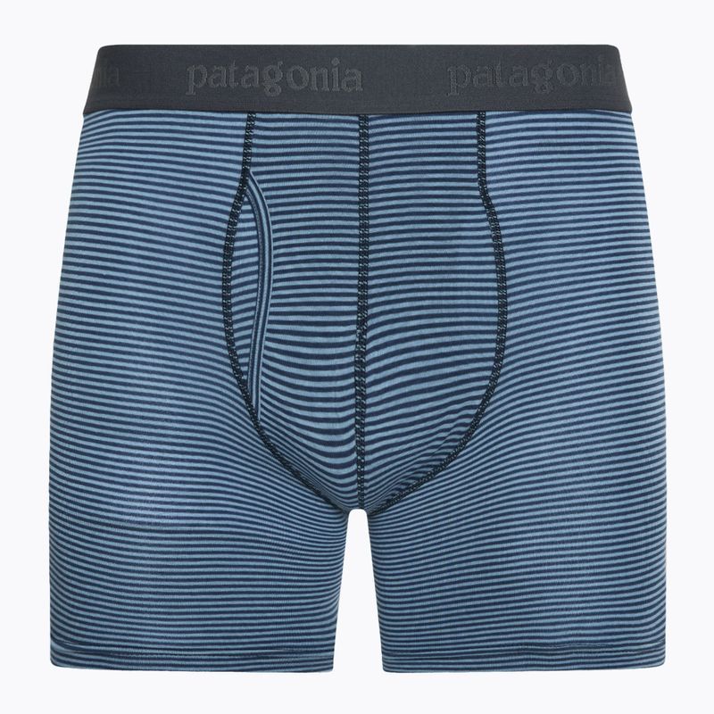 Patagonia férfi Essential Boxer Briefs 6" fathom csíkos/új tengerészgyalogság