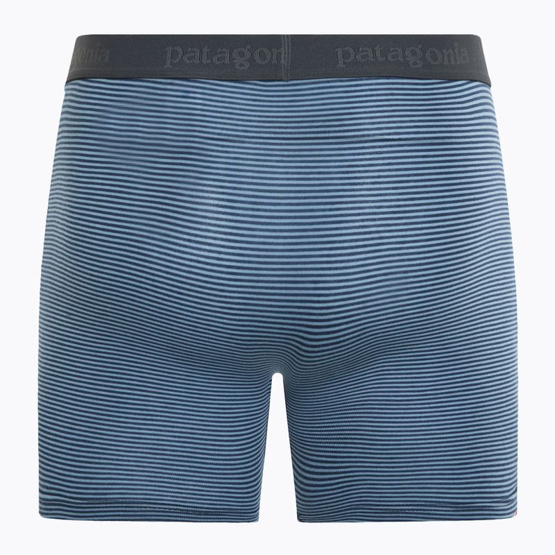 Patagonia férfi Essential Boxer Briefs 6" fathom csíkos/új tengerészgyalogság 2