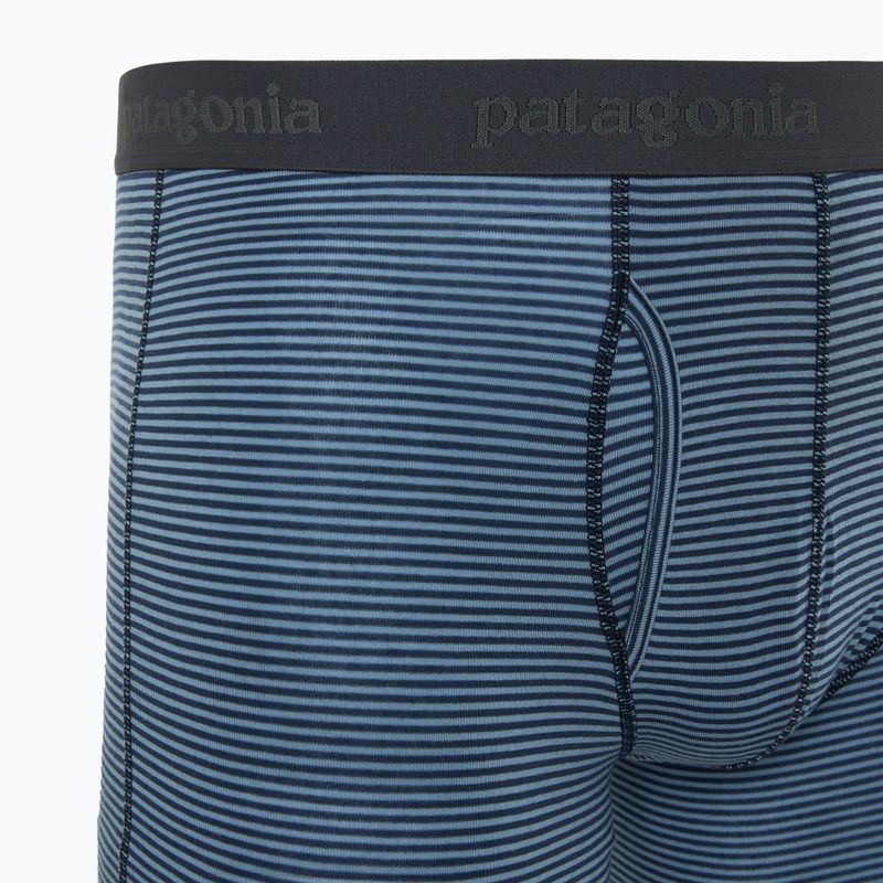 Patagonia férfi Essential Boxer Briefs 6" fathom csíkos/új tengerészgyalogság 3
