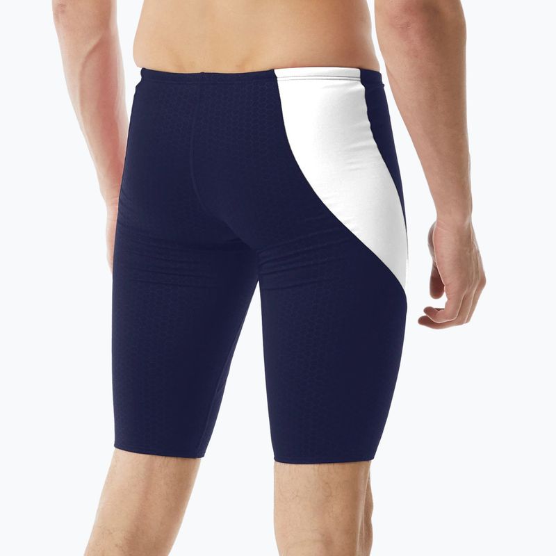 Férfi úszó jammer TYR Durafast Elite Curve Splice Hexa Jammer navy/white 2