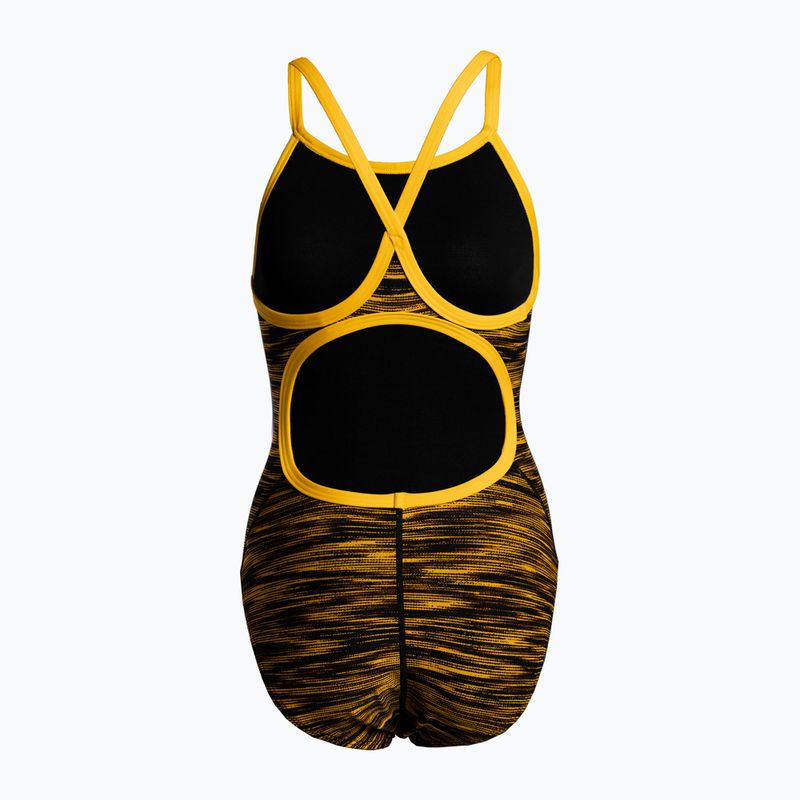 Női egyrészes fürdőruha TYR Fizzy Diamondfit fekete és arany DFIZ_008_28 2