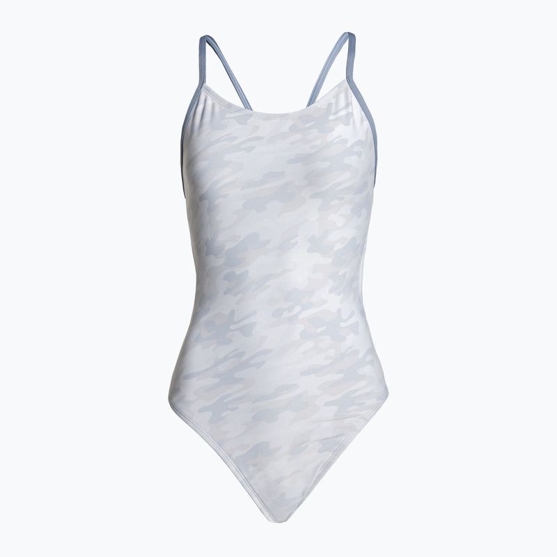 Női egyrészes fürdőruha TYR Whiteout Camo Cutoutfit fehér CWCM_100_28
