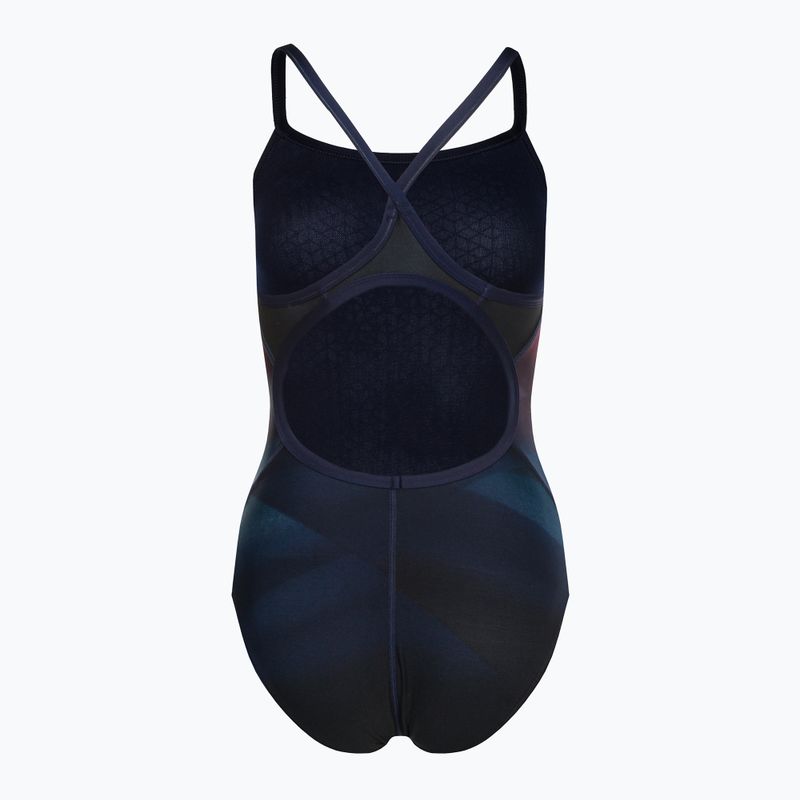 Női egyrészes fürdőruha TYR Forge Diamondfit piros/multi 2