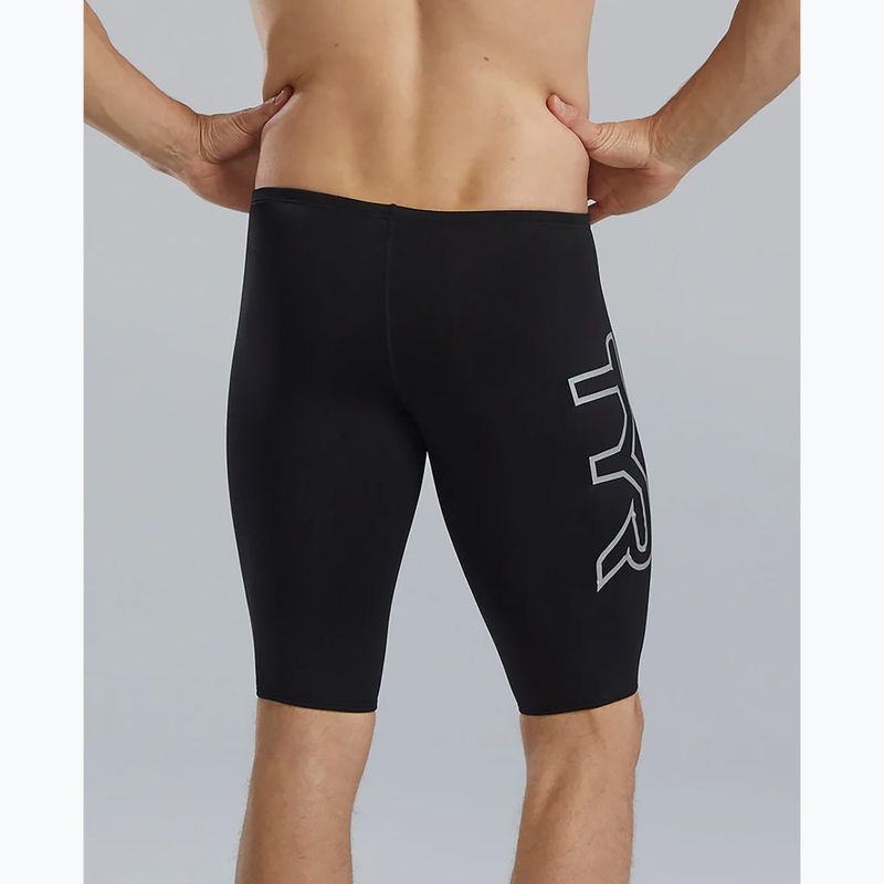 Férfi jammer úszónadrág TYR Soild Large Logo Jammer black 2