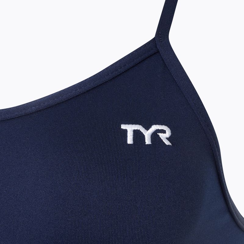 Női egyrészes fürdőruha TYR Solid Trinityfit Durafast Elite tengerészkék színű 3