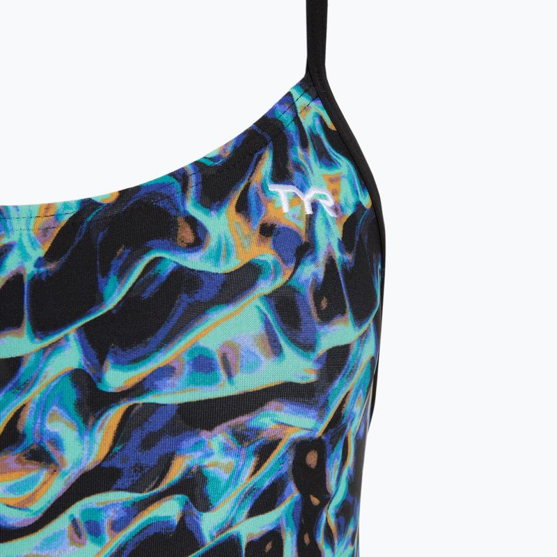 Női egyrészes fürdőruha TYR Durafast Elite Energy Cutoutfit kék 3