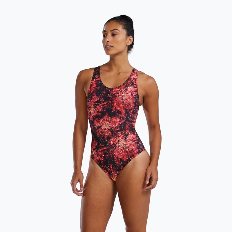 Női egyrészes fürdőruha TYR Durafast Elite Radiant Flare Maxfit piros 3