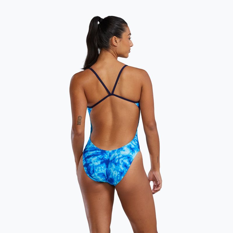TYR Durafast Elite Azultec Cutoutfit női egyrészes fürdőruha óceánkék 2