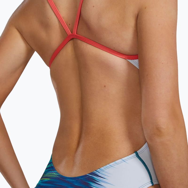 Női egyrészes fürdőruha TYR Durafast Elite Bravura Cutoutfit white/multi 8