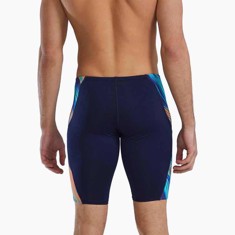 Férfi úszó dzsemmer TYR Durafast Elite Riptidal Jammer teal/orange 6