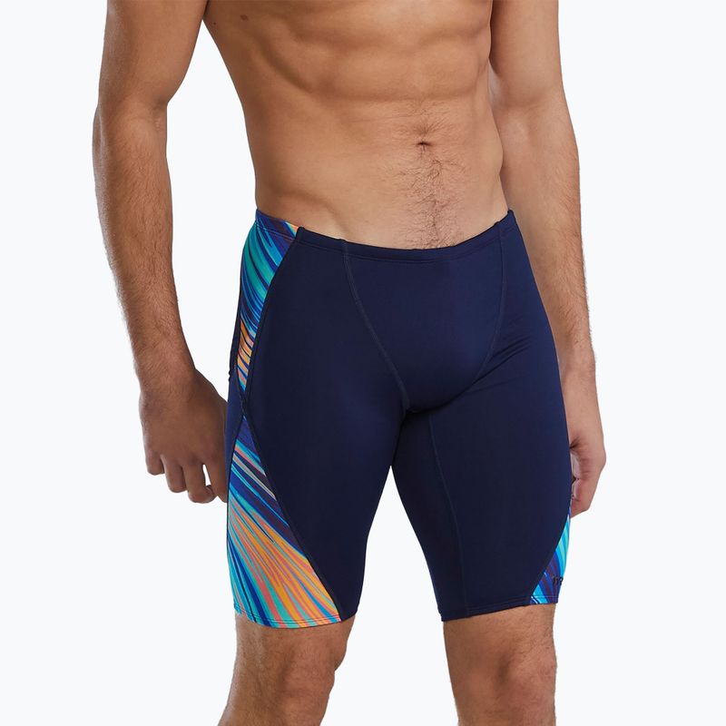 Férfi úszó dzsemmer TYR Durafast Elite Riptidal Jammer teal/orange 8