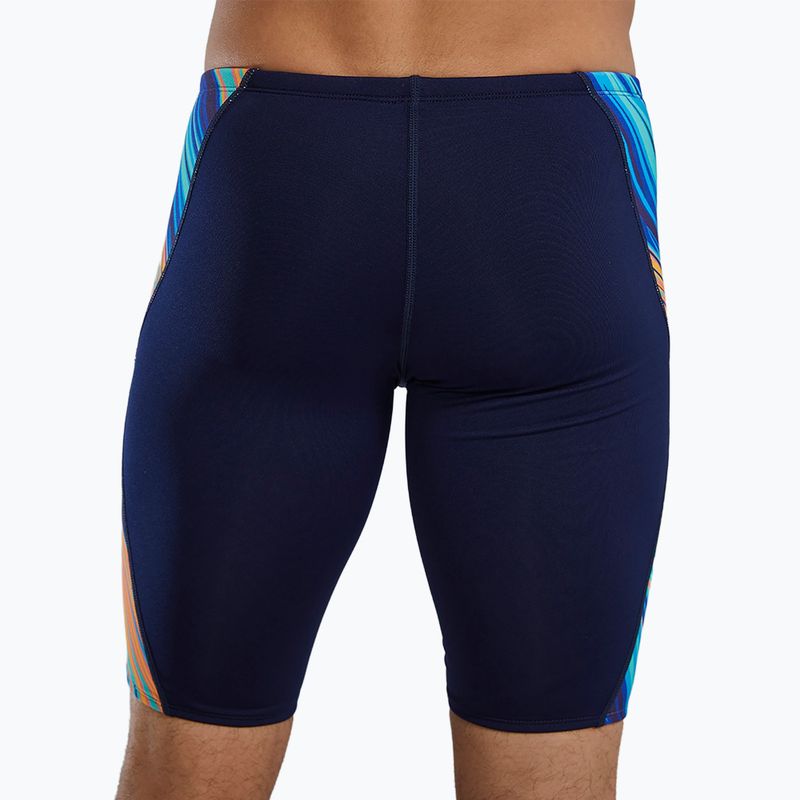 Férfi úszó dzsemmer TYR Durafast Elite Riptidal Jammer teal/orange 10