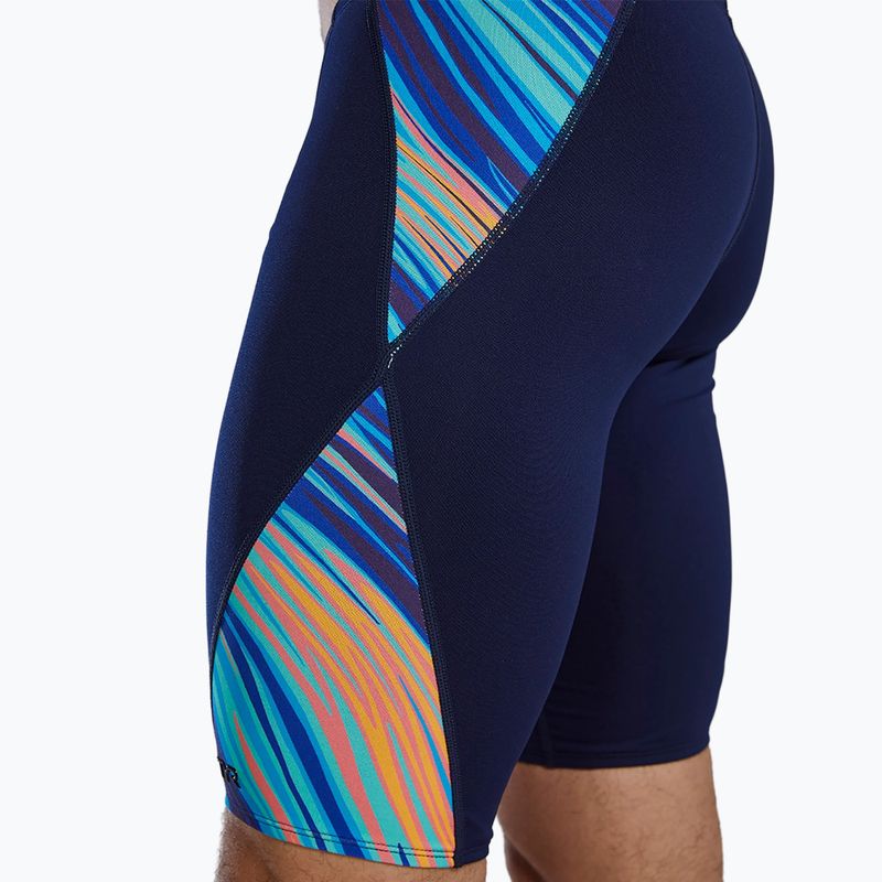 Férfi úszó dzsemmer TYR Durafast Elite Riptidal Jammer teal/orange 11