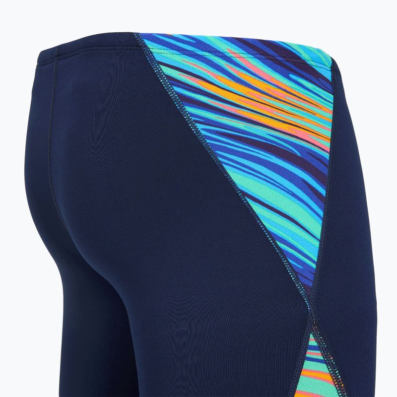 Férfi úszó dzsemmer TYR Durafast Elite Riptidal Jammer teal/orange 4