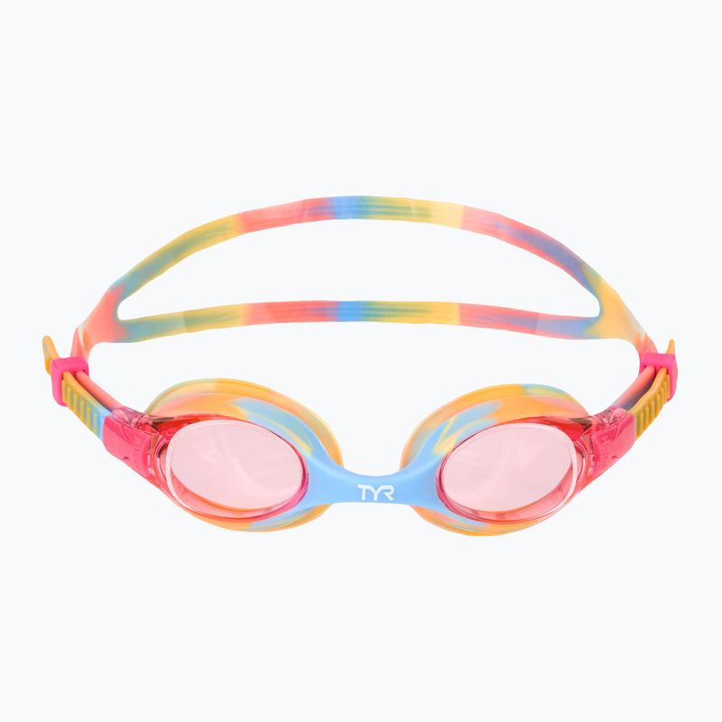 TYR Swimple Tie Dye nem tükrös rózsaszín/narancs/sárga gyermek úszószemüveg 2