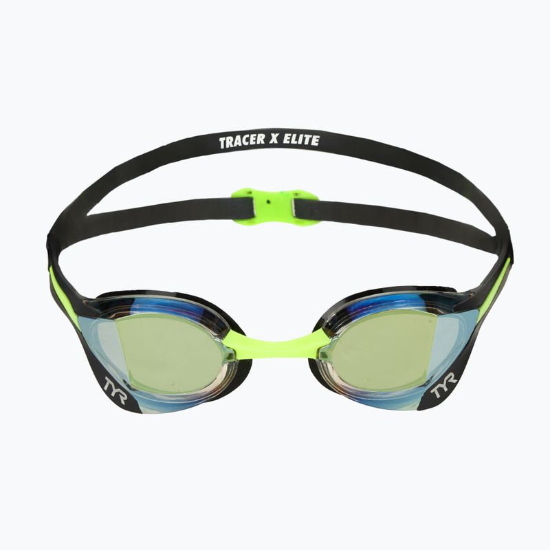 TYR Tracer-X Elite Racing tükrös fekete/lime úszószemüveg 2