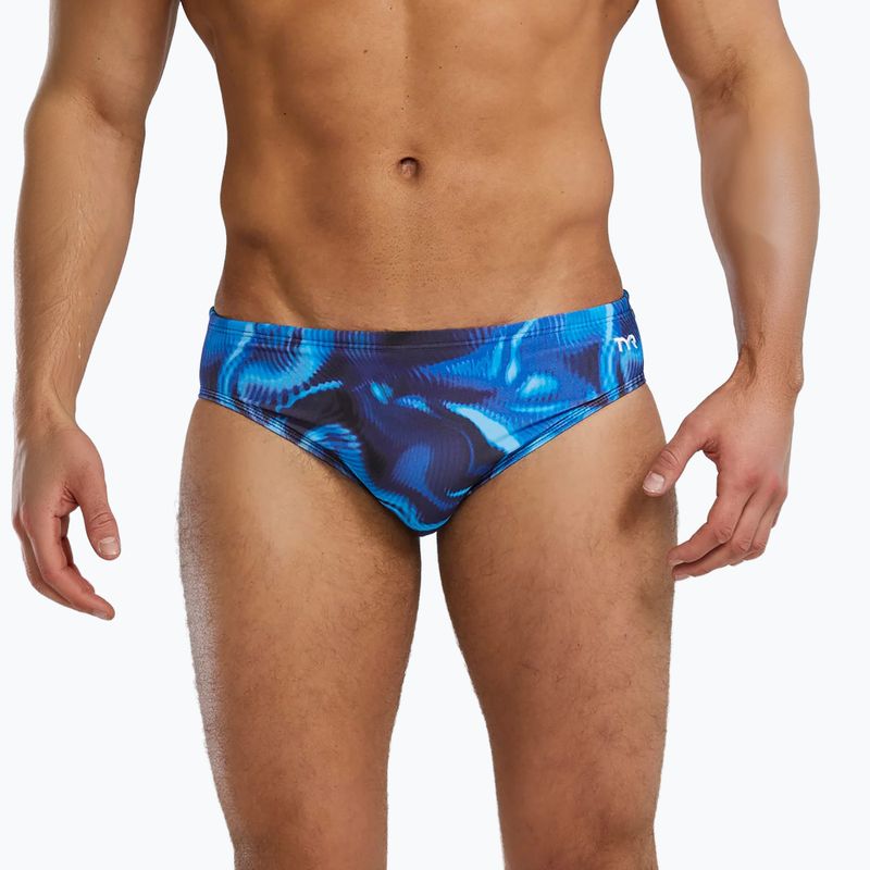 Férfi úszónadrág TYR Durafast Elite Waveform Brief blue