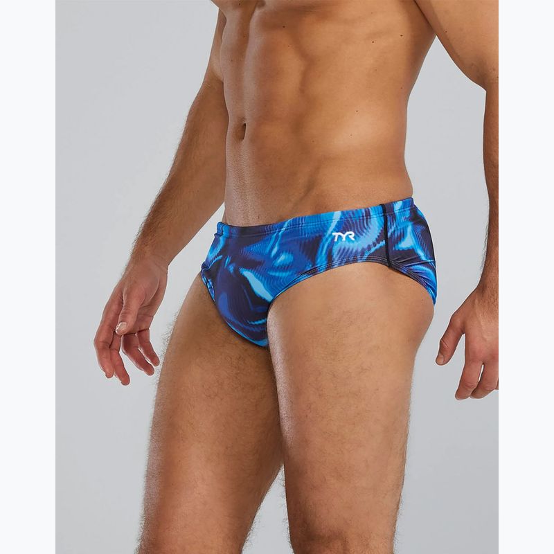 Férfi úszónadrág TYR Durafast Elite Waveform Brief blue 4