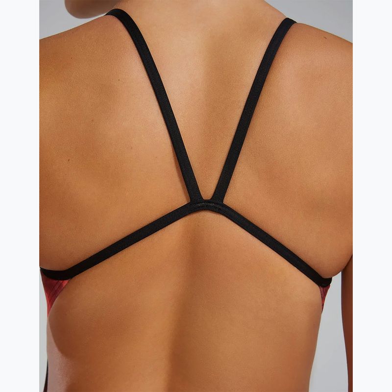 Női egyrészes fürdőruha TYR Durafast Elite Waveform Cutoutfit red 9